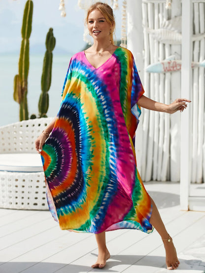 Swimsuit Kaftans Beach Cover Ups Colorful Outfits Dress