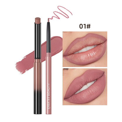 2pcs Lipstick Lipliner Matte Nude Lip Liner Pencil Waterproof Set