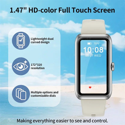 Fitness Tracker Watches with Heart Rate Monitor Sleep Tracker IP68 Waterproof Pedometer 1.47" Smart Watch