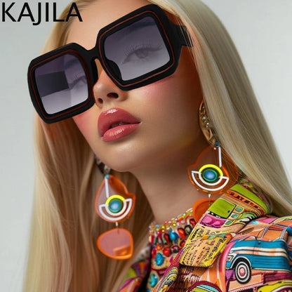 Oversized Square Luxury Vintage Sunglasses