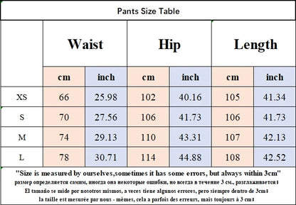 High Elastic Waist Trousers Chic Pants Sets