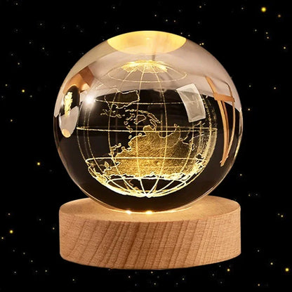 6cm 3D Crystal Ball Glass Ball Planet Earth