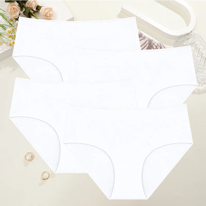 4Pcs/Set Cotton High Waist Plus Size Lingerie