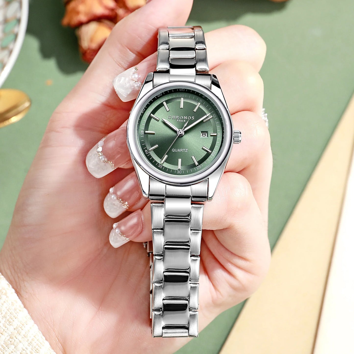 Luxury Stainless Steel Band Luminous Calendar Casual Watch