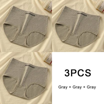 3PCS/set Cotton High-waist Underwear Lingerie