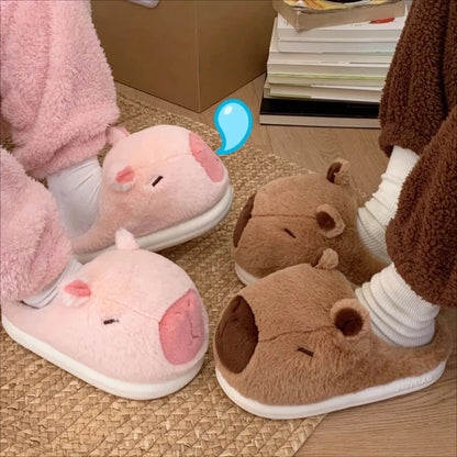 Couple Cute Kapybara Design Casual Soft Heel Slippers