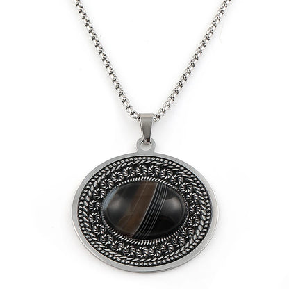 Stainless Steel Bohemia Natural Stone Vintage Necklaces
