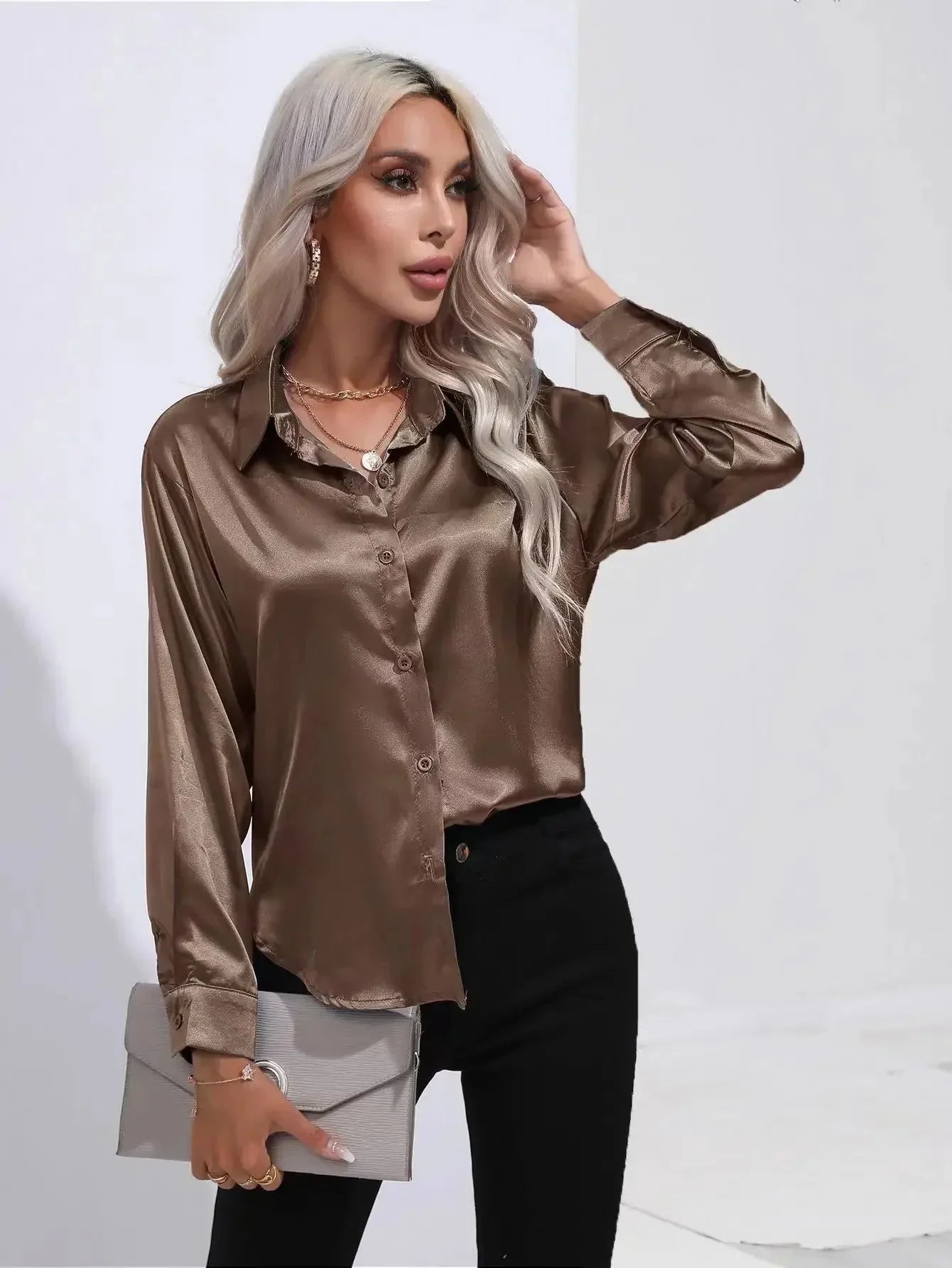 Long Sleeve Silk Shirt