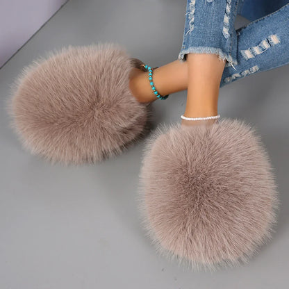 Fur Fluffy Cute Luxury Anti Slip Slippers