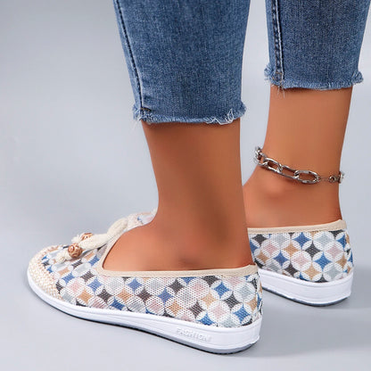 Mesh flat casual sneakers shoes