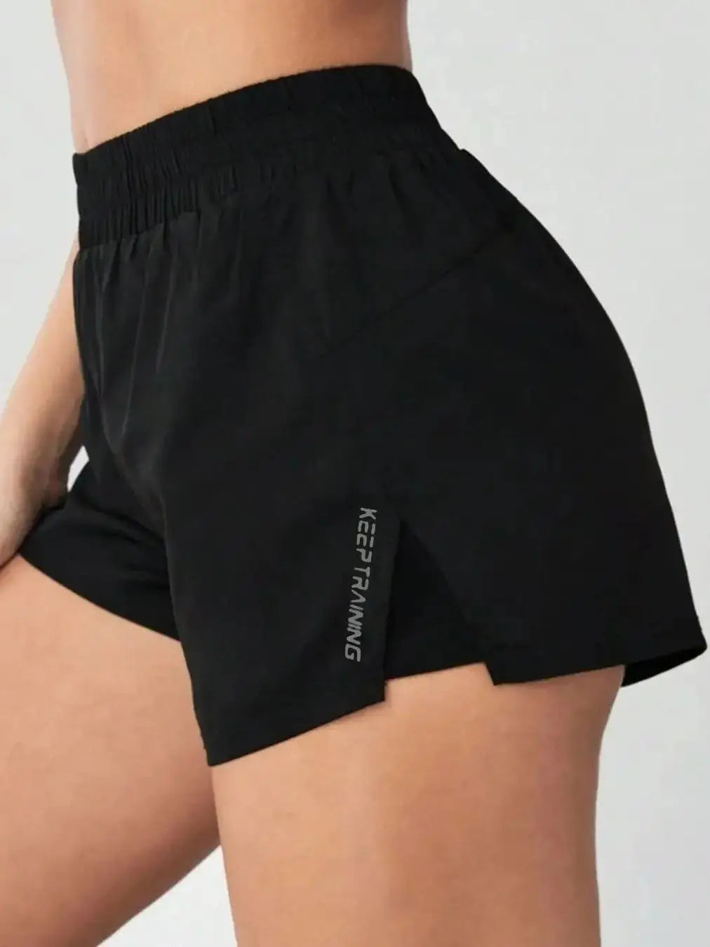 Faux Two-Piece Anti-Exposure Yoga Shorts