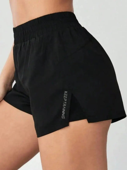 Faux Two-Piece Anti-Exposure Yoga Shorts