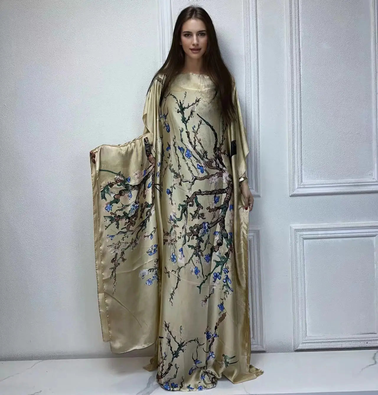 African Muslim Lady Summer Boho Kaftan Dress