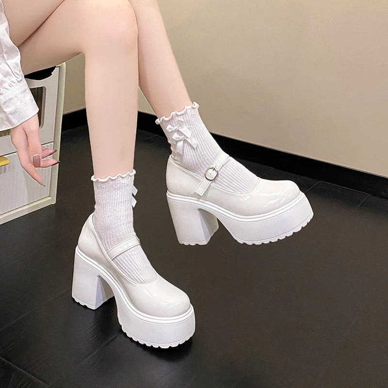 High Heels Mary Jane Chunky Shoes
