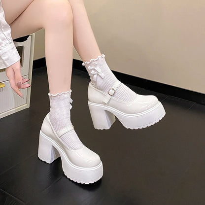 High Heels Mary Jane Chunky Shoes