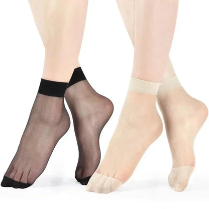 10-50Pairs Transparent Ultrathin Sexy Crystal Short Ankle Sock