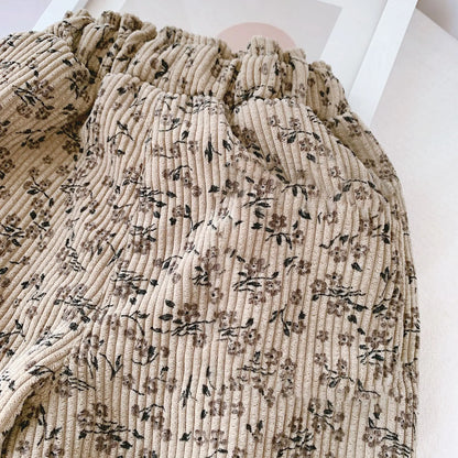 Korean Style Toddler Girls Corduroy Harem Pants