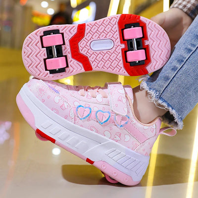 Skateboard Shoes Walking Rolling Dual-Use Sneakers