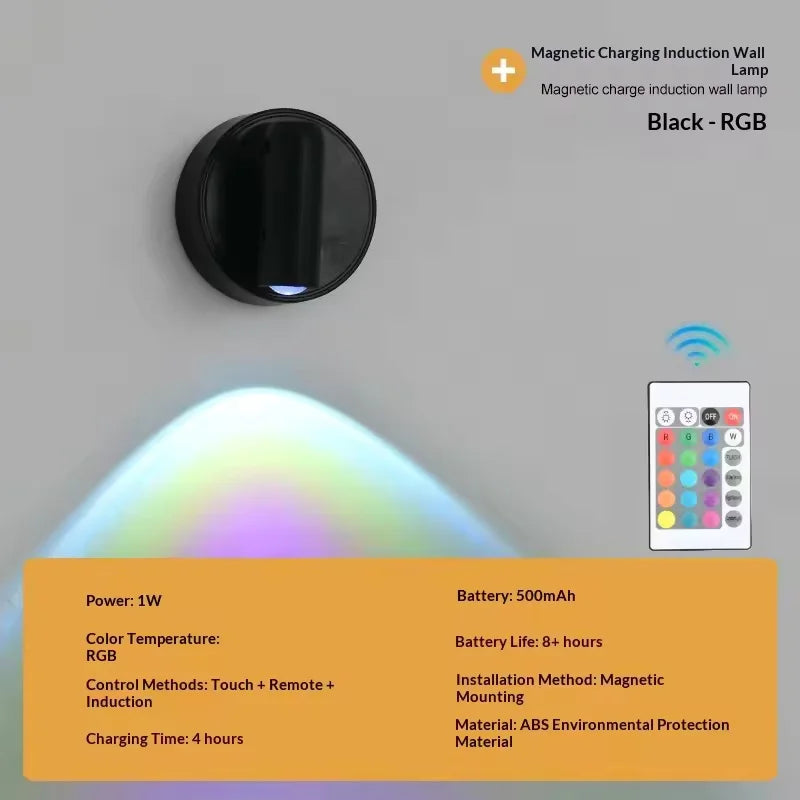 Magnetic Base USB Rechargeable LED Cordless Wall Light