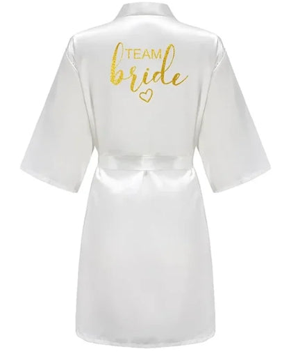 Bride Robe Kimono Satin Pajamas Bridesmaid Bathrobe