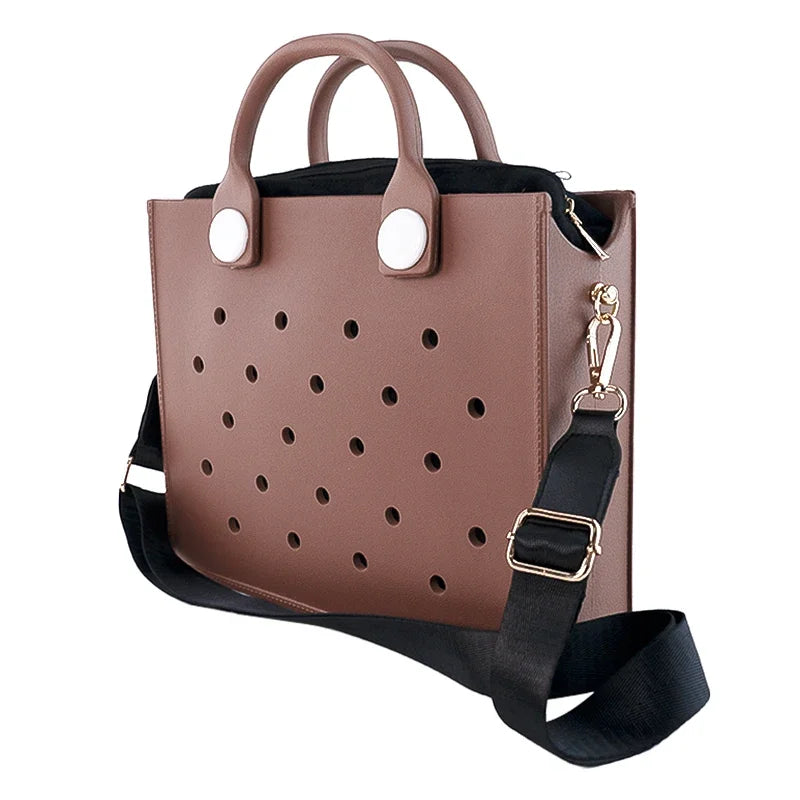 Tote Handbag Storage EVA Large Leather Shoulder Casual Waterproof Bag