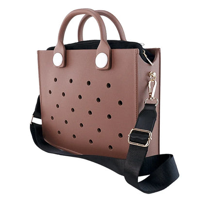 Tote Handbag Storage EVA Large Leather Shoulder Casual Waterproof Bag