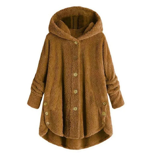 Press-pleated Printed Turn-collar Long-sleeved Shirt Two-piece Furry Coat