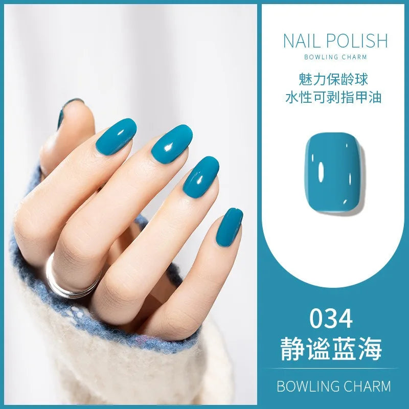 40 Colors Nail Polish Water-based Quick Drying Tearable Nail Art