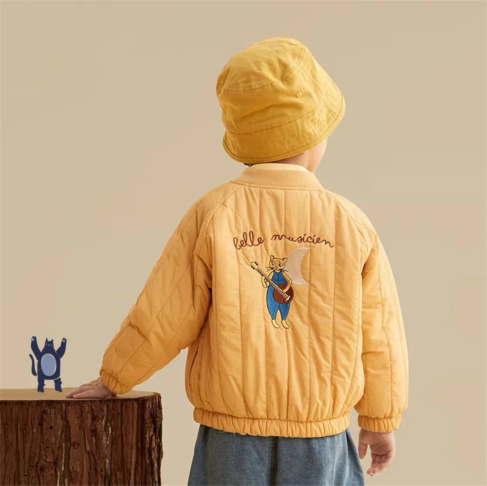 1-6Y Spring Thickened Cotton Baby Warm Coat Toddler Jacket