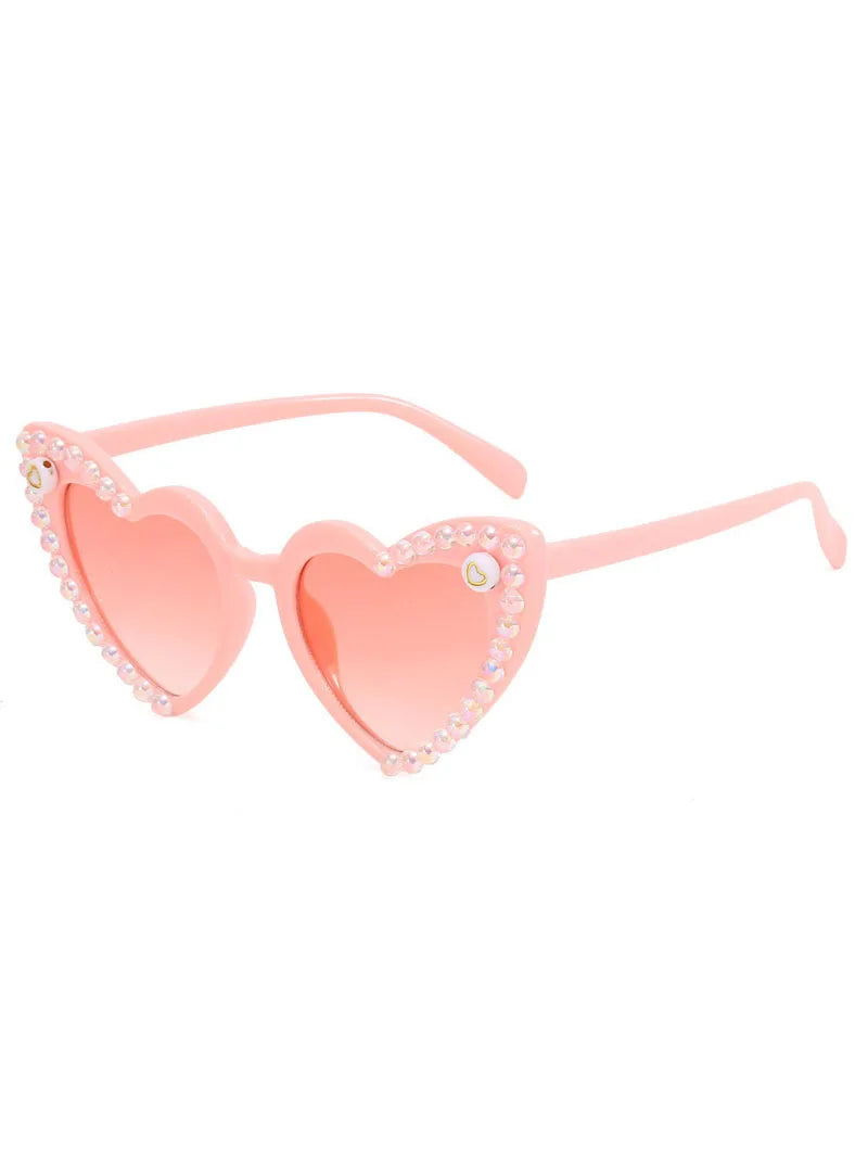 Rhinestone & Pearl Cat Eye Sunglasses