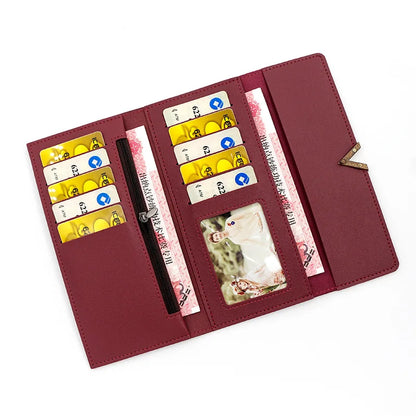 PU Wallet Card Holder Tri-Fold Moneybags Wallet