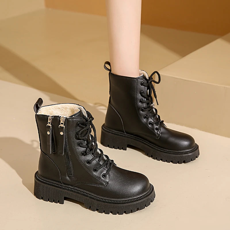 Sexy Elegant Casual Simple Velvet Warm Slim Versatile Boots