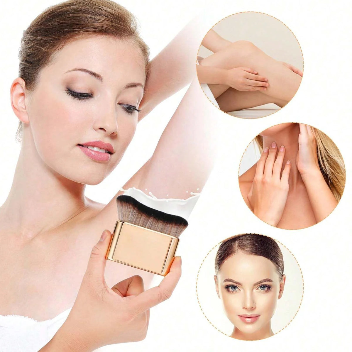 1PC Self Tan Brush Soft Body Makeup Brush Portable Self Tanning Brush