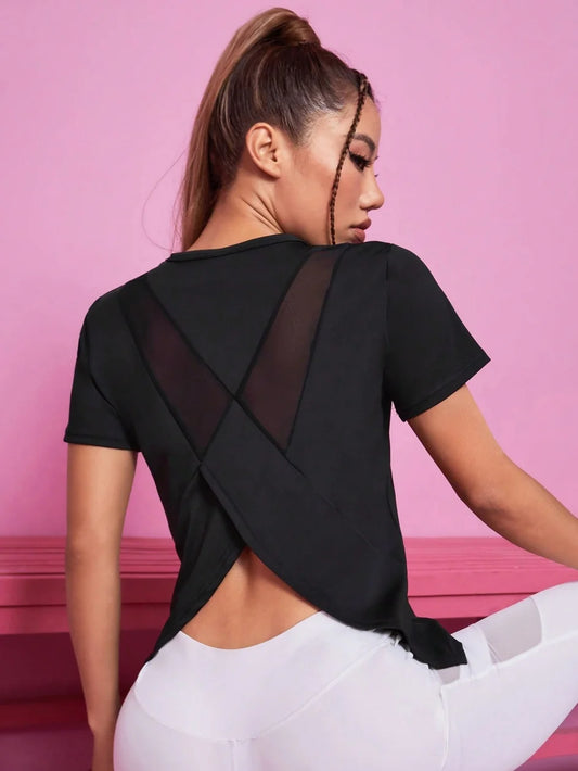Yoga outfit sports fitness short sleeved T-shirt