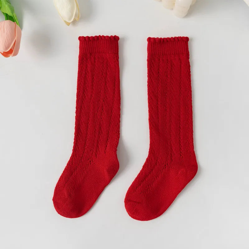 Kids Knee High Socks Toddlers Mesh Baby Girls