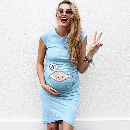 Cute Maternity Loose Maternity Plus Size Pregnant Dress