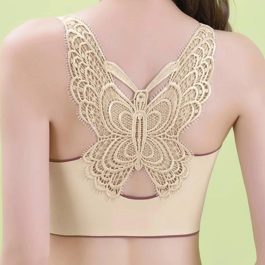 Sexy Butterfly Beautiful Back Seamless Large Size Bra