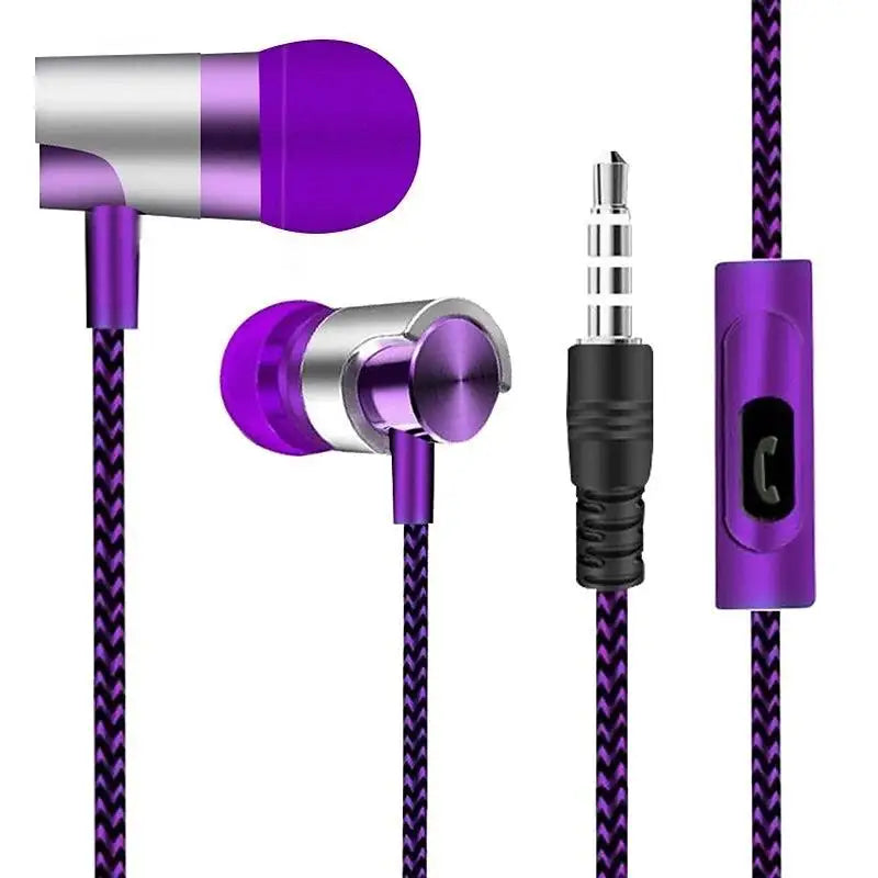 9D HIFI Heavy Bass Metal Wired Earphone Digital Headphone