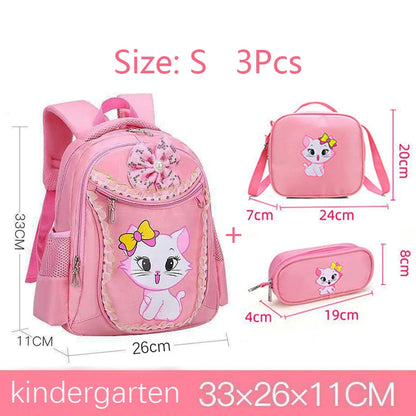 Backpack Pink Cute Cat Kindergarten Kid School Bag