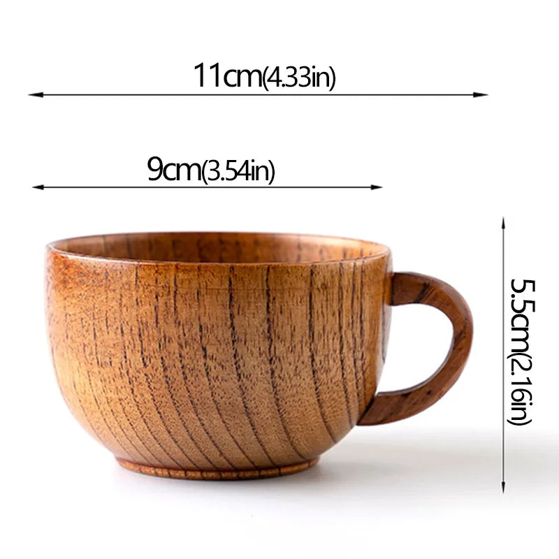 Wooden Handmade Jujube Wood Handle Beer Coffee Milk Tea Mug
