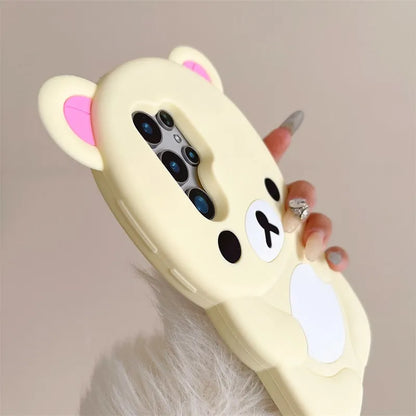 Kawaii Bear Phone Case Samsung Galaxy Cartoon Soft Silicone Cover