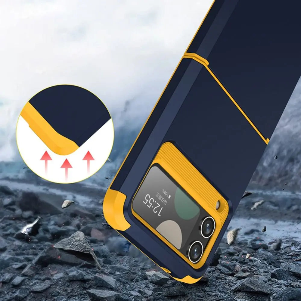 Z Flip 3/4/5 Case New Shock Proof Armor Phone Cover Protective Hinge Mobile Phone Protector