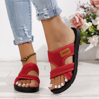 Mesh Breathable Comfortable Flat Slippers