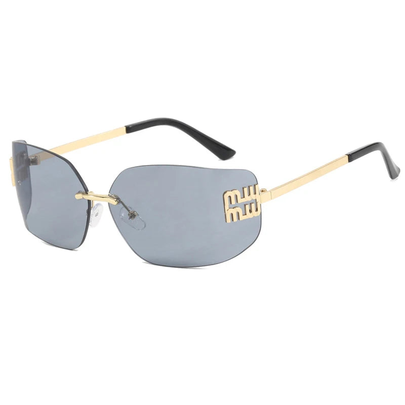 Rimless Luxury Metal High Quality Decoration sunglasses