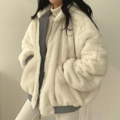 Winter Thick Warm Parkas Oversized Double Sided Hooded Coat Jackets