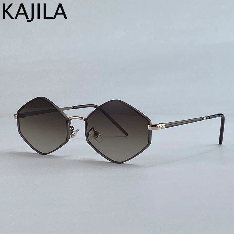Small Frame Hexagon Punk Sunglasses