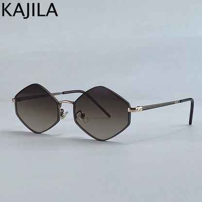 Small Frame Hexagon Punk Sunglasses