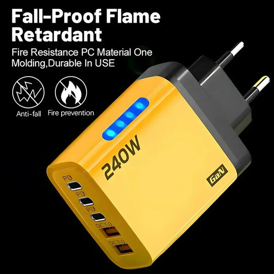 5 in 1 USB C GaN Desktop Charger Fast Charge