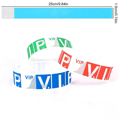 200pcs Waterproof Paper Wristbands Bracelet