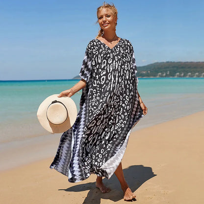 Swimsuit Kaftans Beach Cover Ups Colorful Outfits Dress